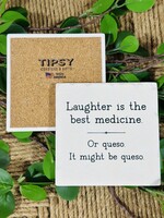 Tipsy Coaster Or Queso Ceramic Coaster