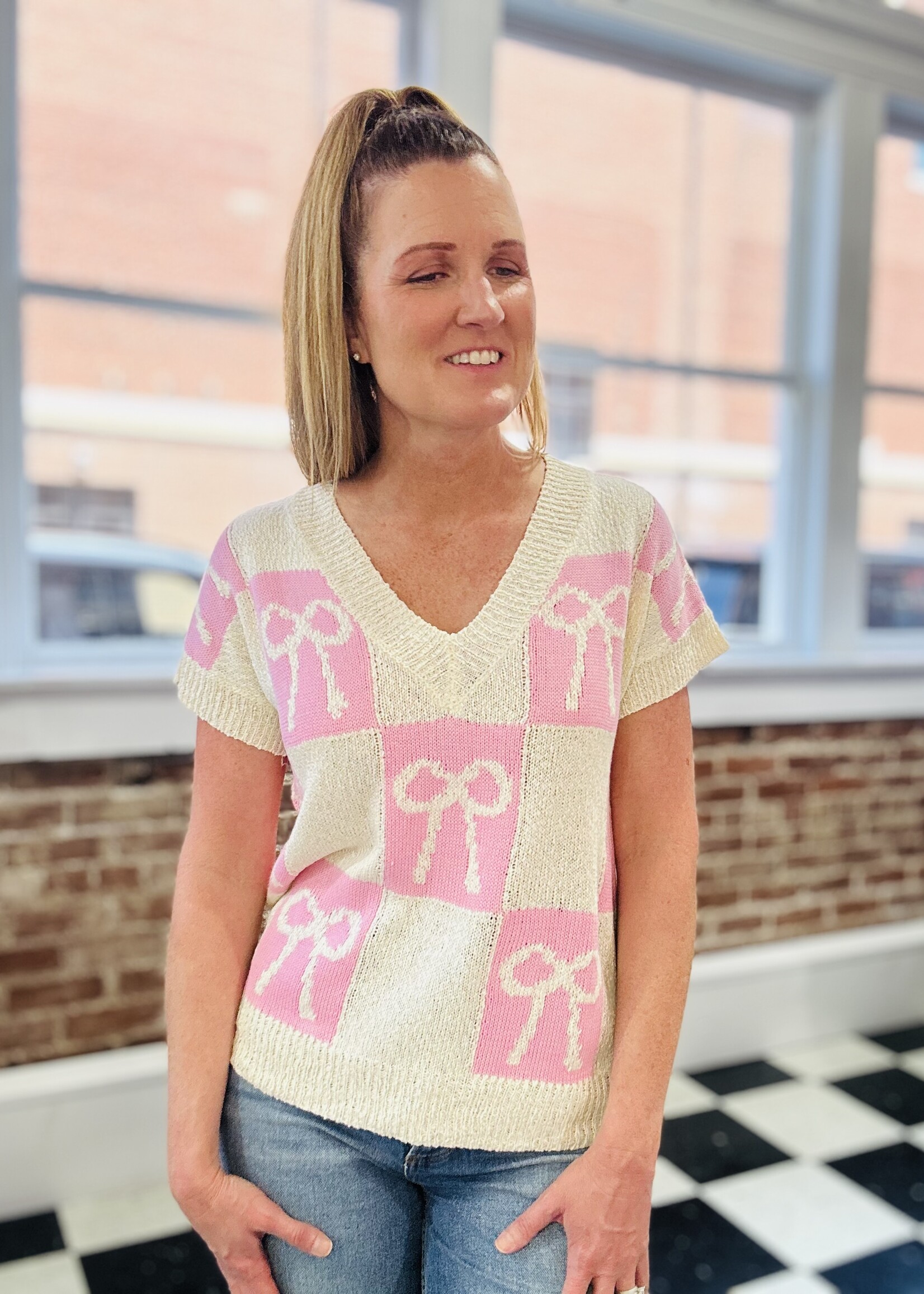 Very J Bow Babe Sweater