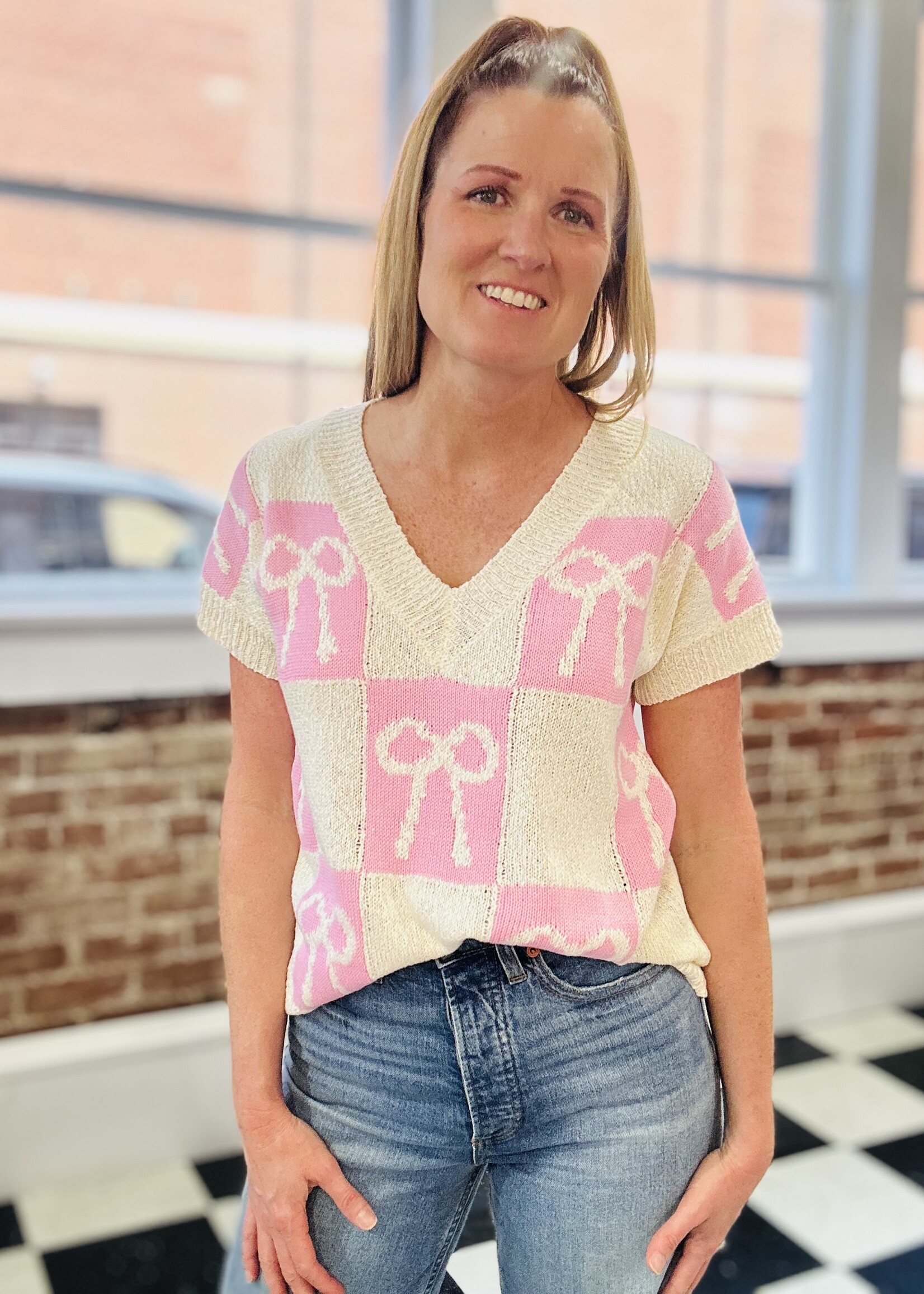 Very J Bow Babe Sweater