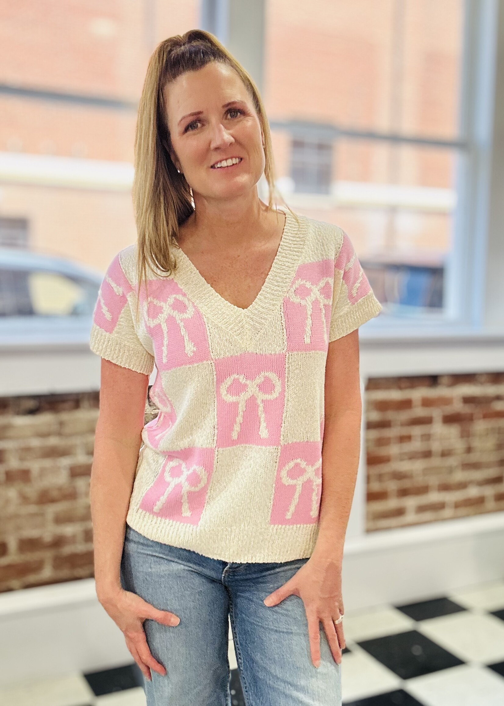 Very J Bow Babe Sweater