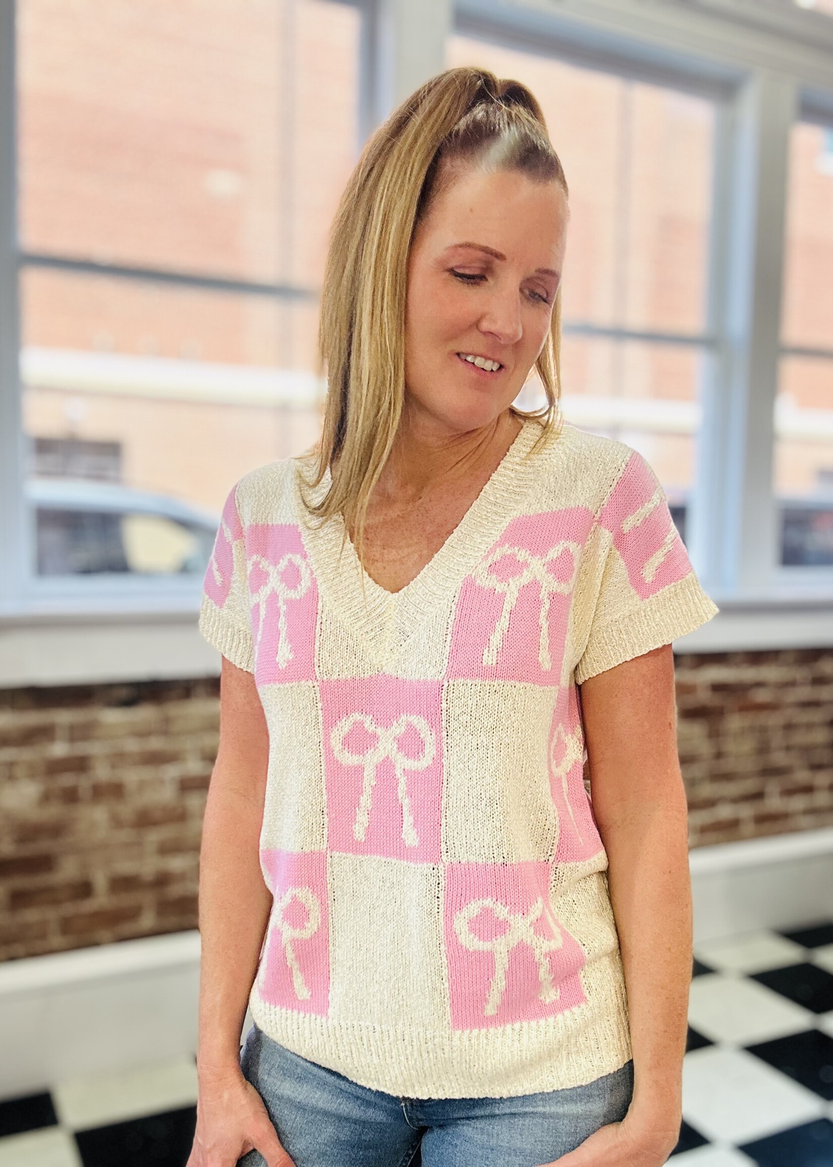 Very J Bow Babe Sweater