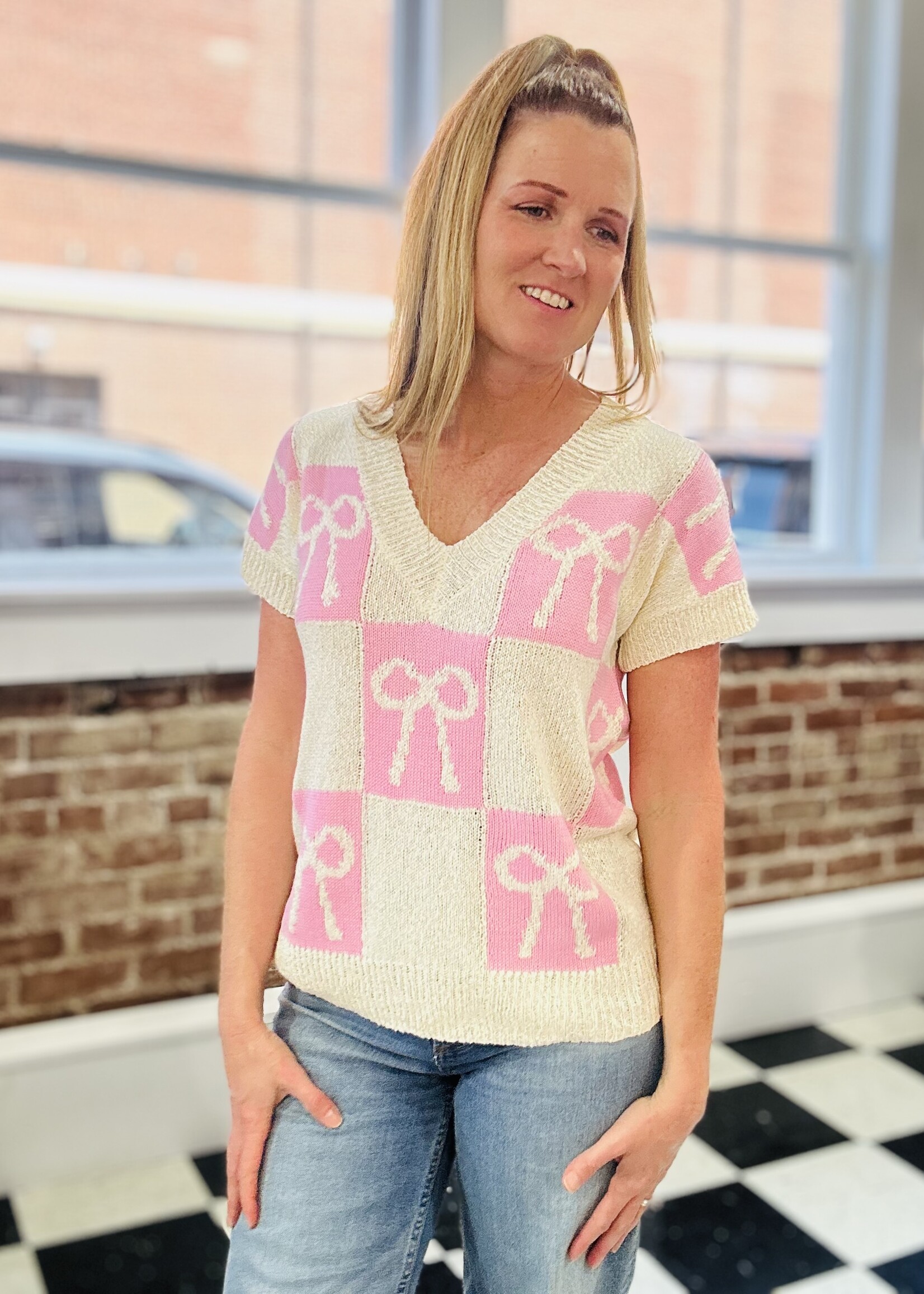 Very J Bow Babe Sweater