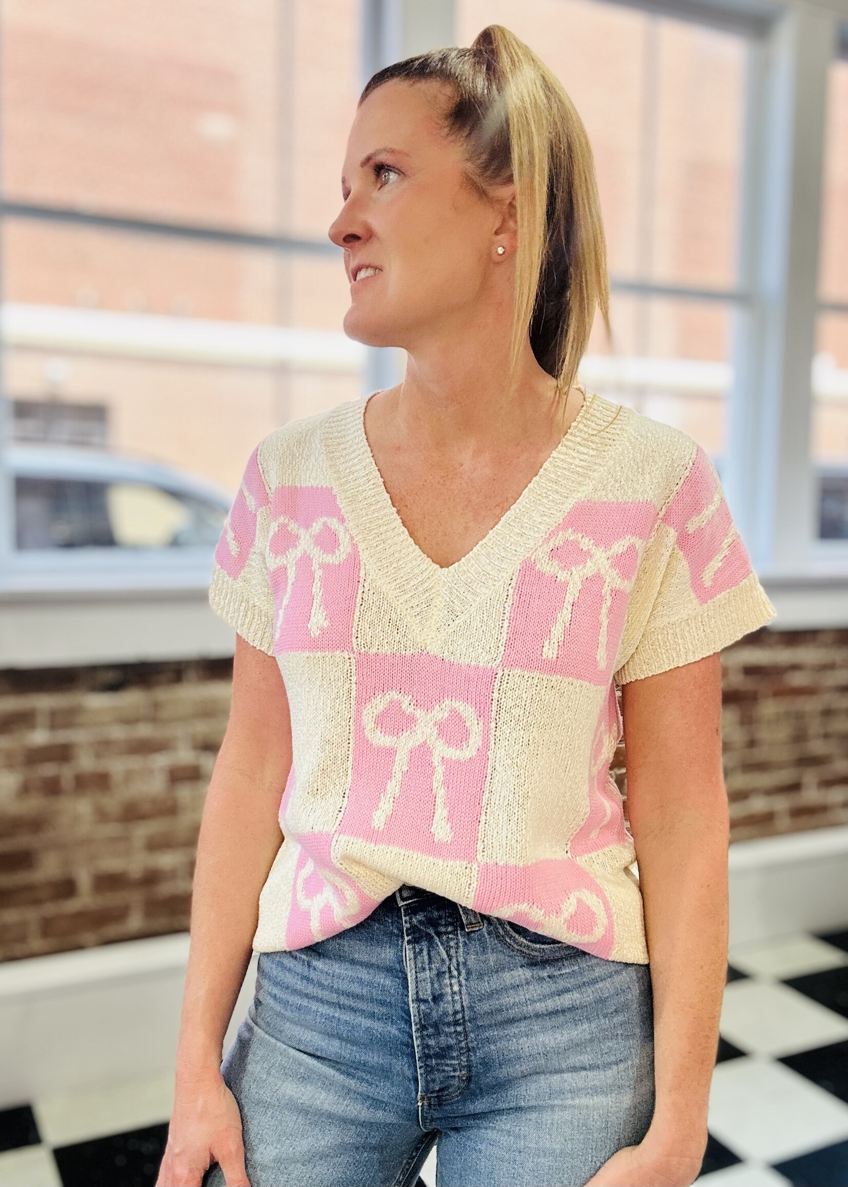 Very J Bow Babe Sweater