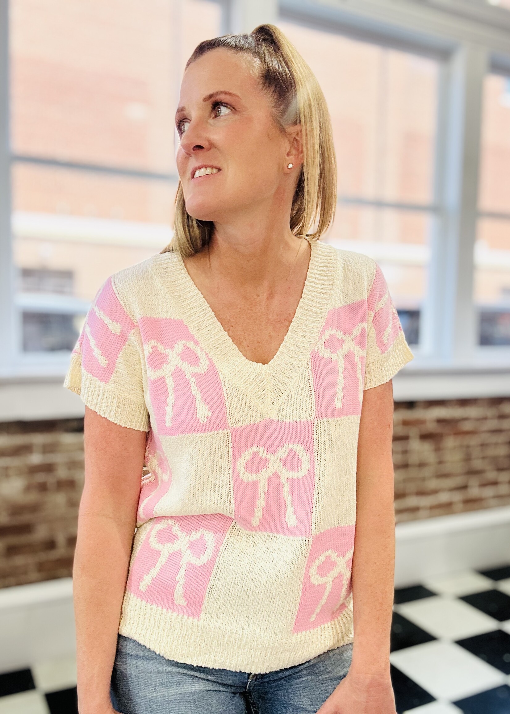 Very J Bow Babe Sweater