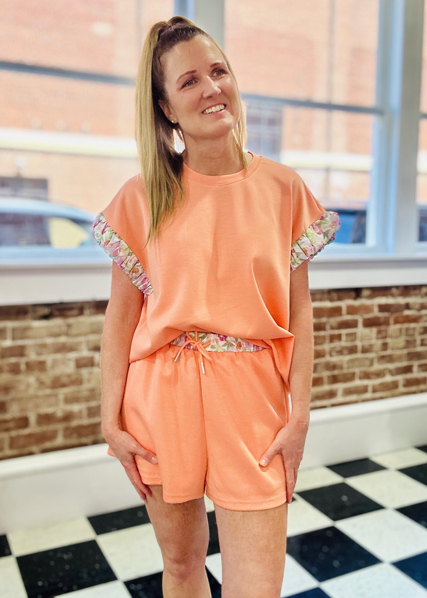 Jnna The Janie Summer Shorts in Coral