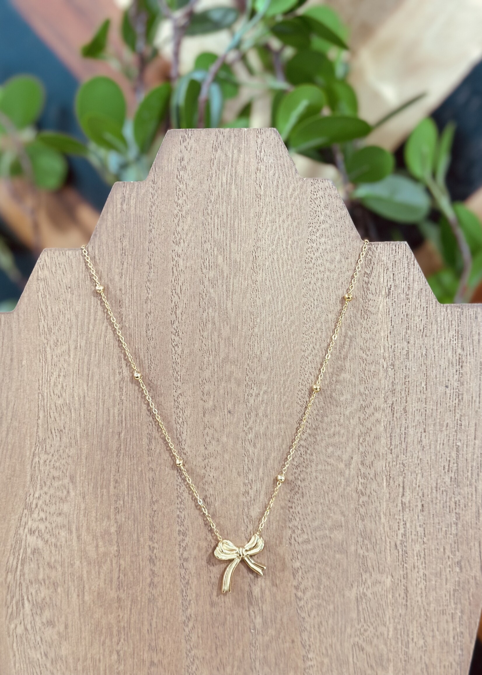 Attic Salt Boutique Coquette Bow Necklace