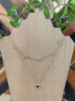 Attic Salt Boutique Bow/Heart Layered Necklace