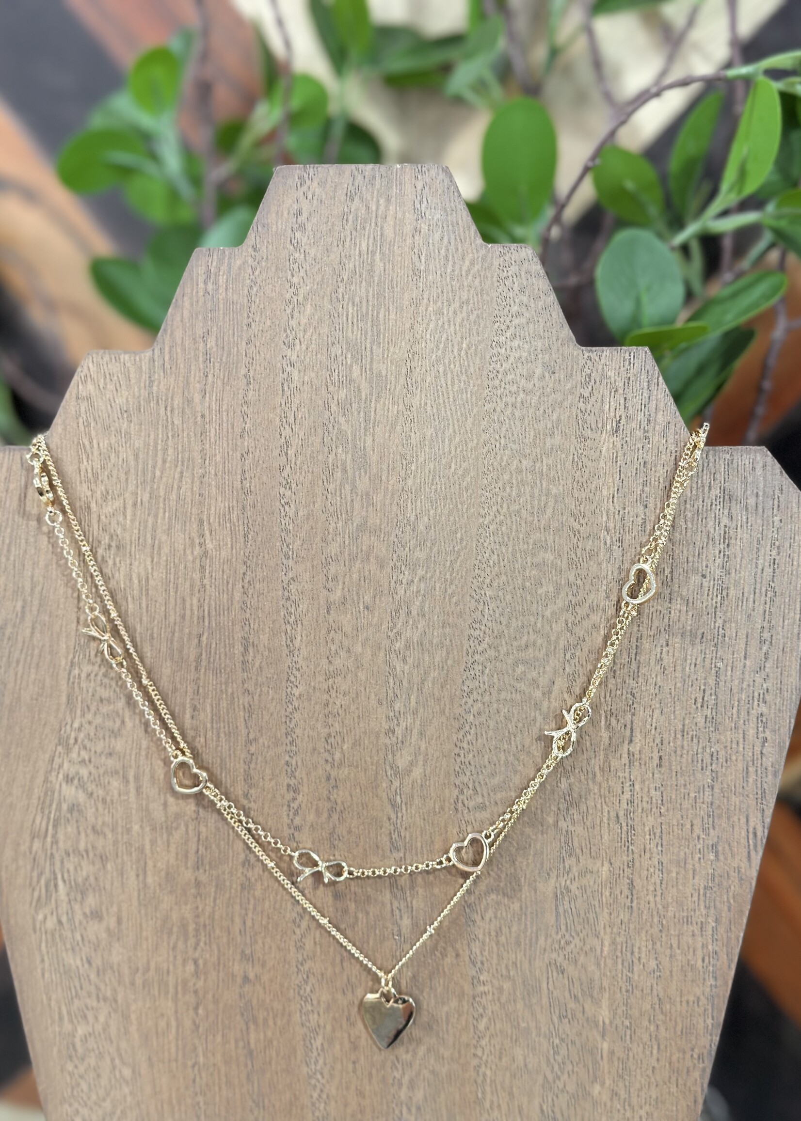 Attic Salt Boutique Drawing Hearts Layered Necklace