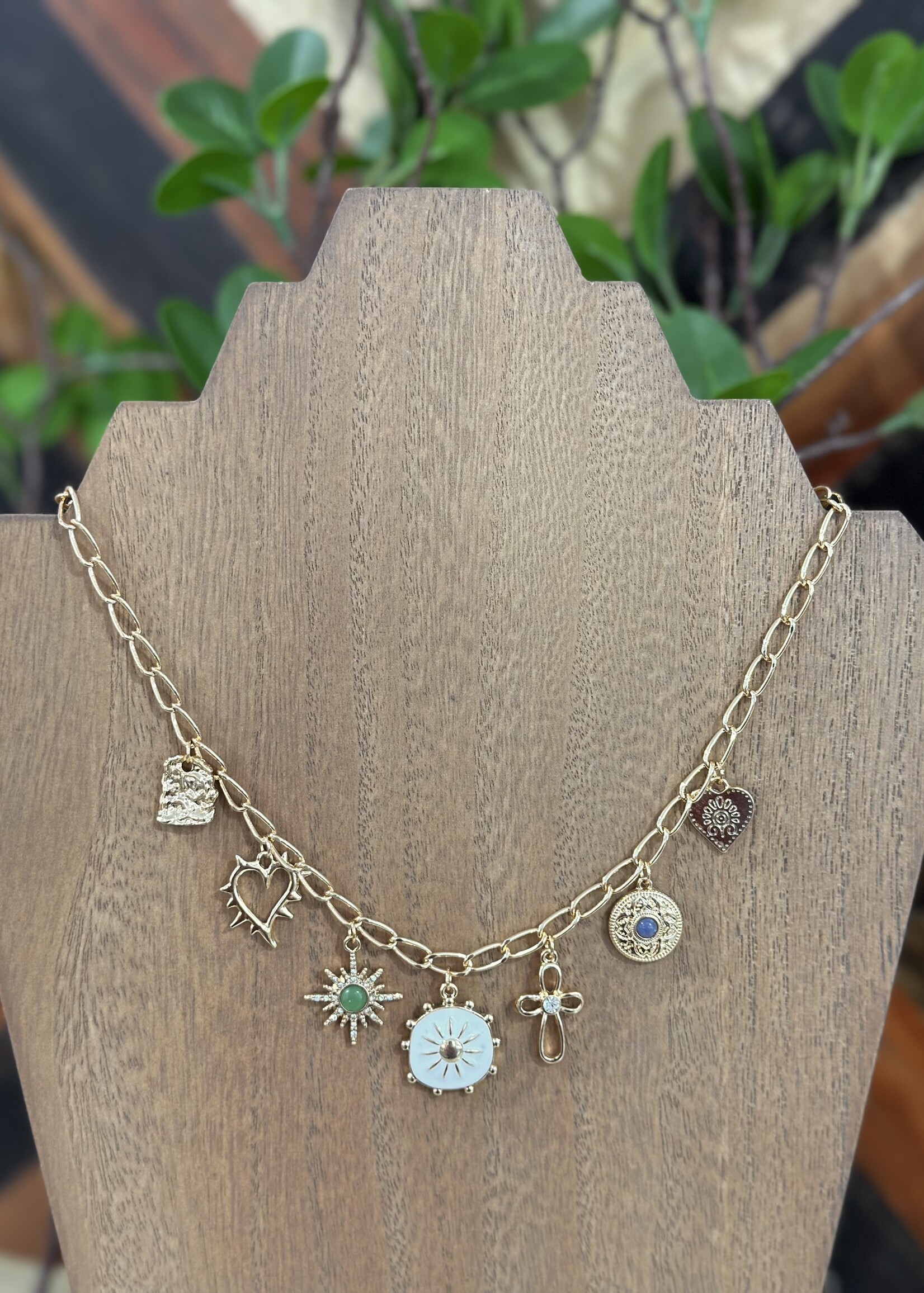 Attic Salt Boutique Sunburst Charm Necklace