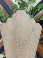 Attic Salt Boutique Pink Square Cross Necklace