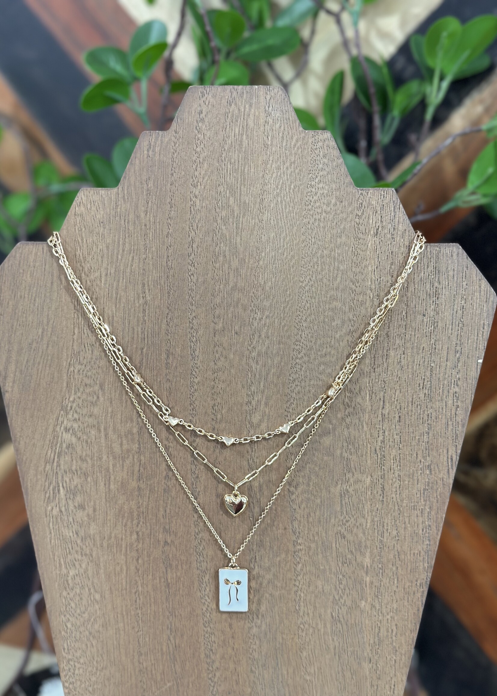 Attic Salt Boutique All Bowed Up Layered Necklace