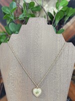 Attic Salt Boutique Green Vintage Pressed Flower Necklace