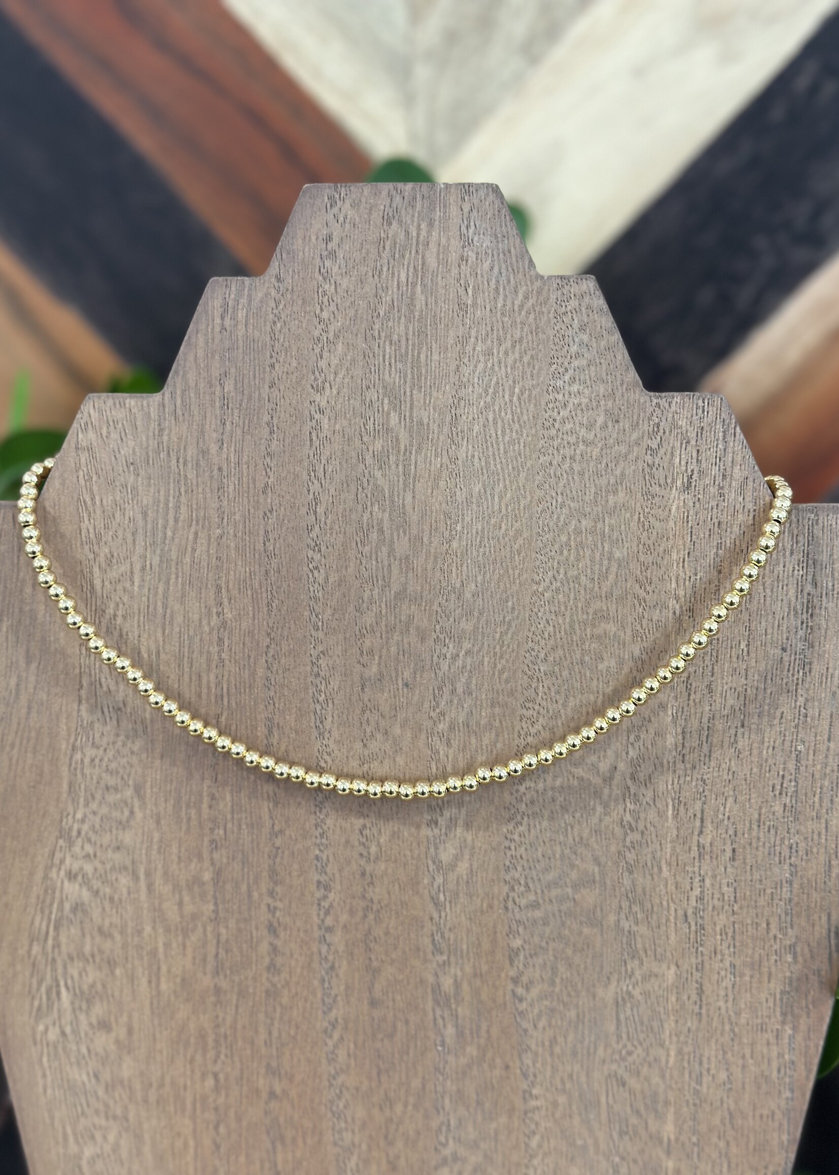 Alex Carol 4mm Gold Ball Necklace
