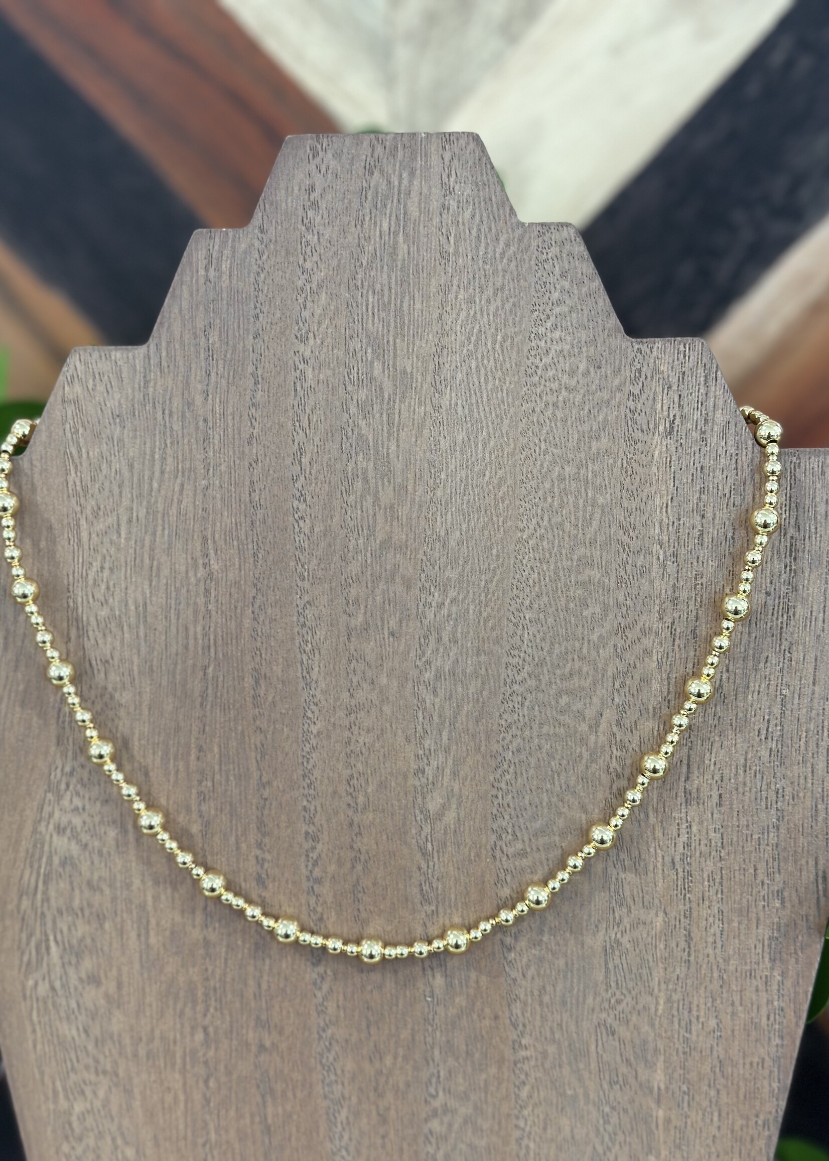 Alex Carol Graduated Gold Ball Necklace