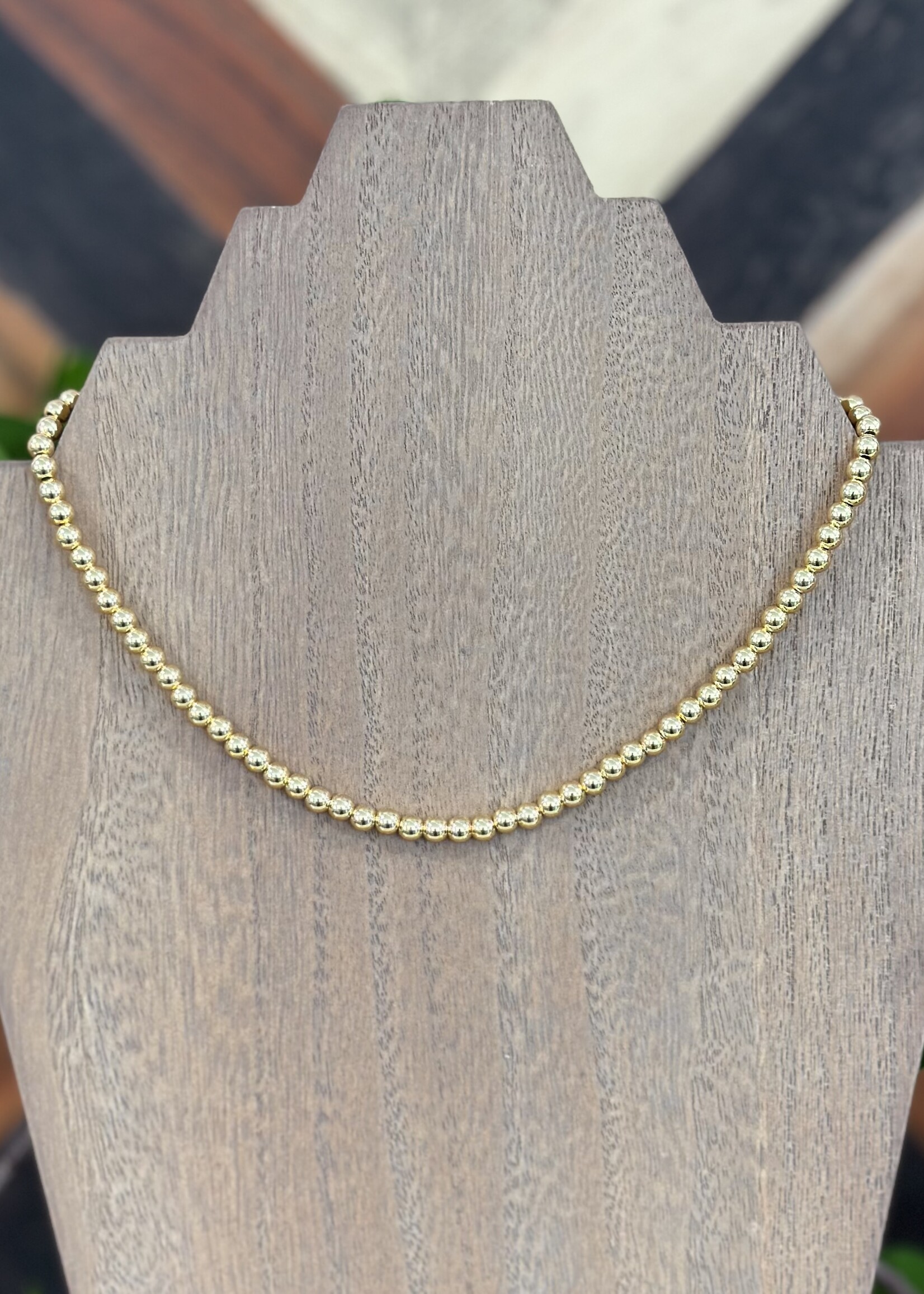 Alex Carol 5mm Gold Ball Necklace