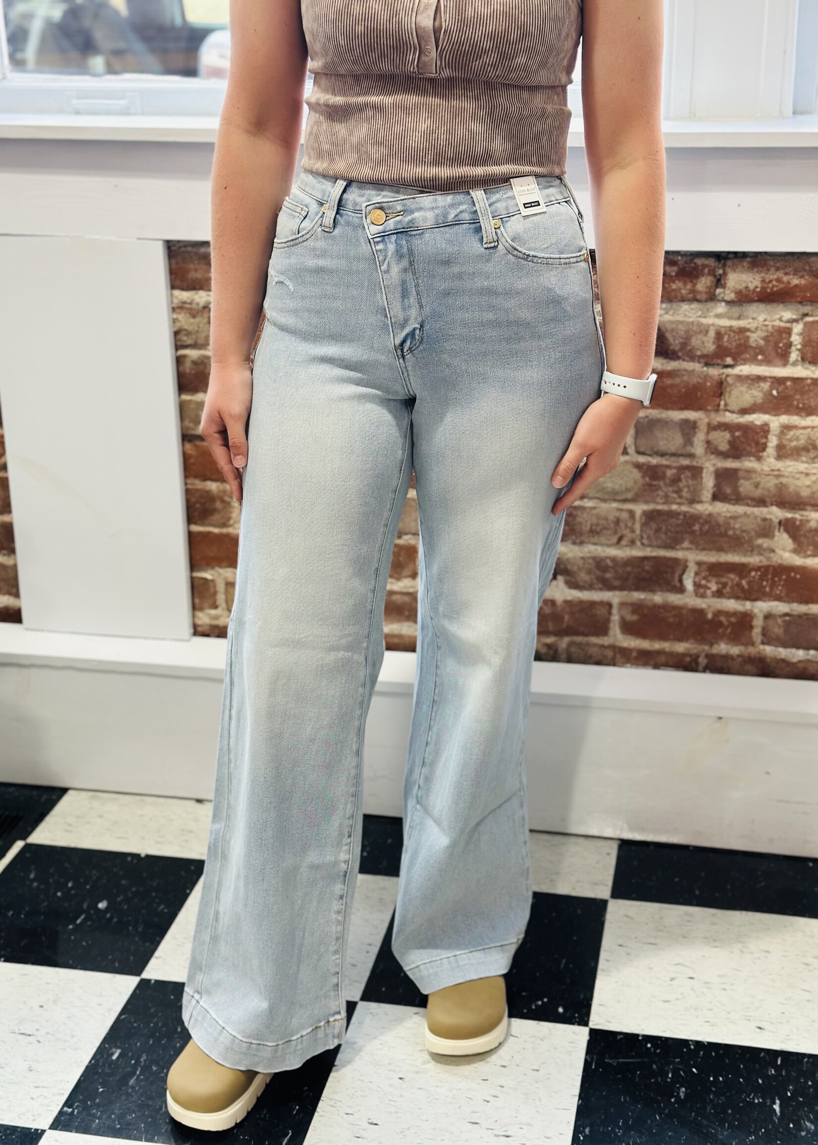 Judy Blue Take the Trip Wide Leg Jeans