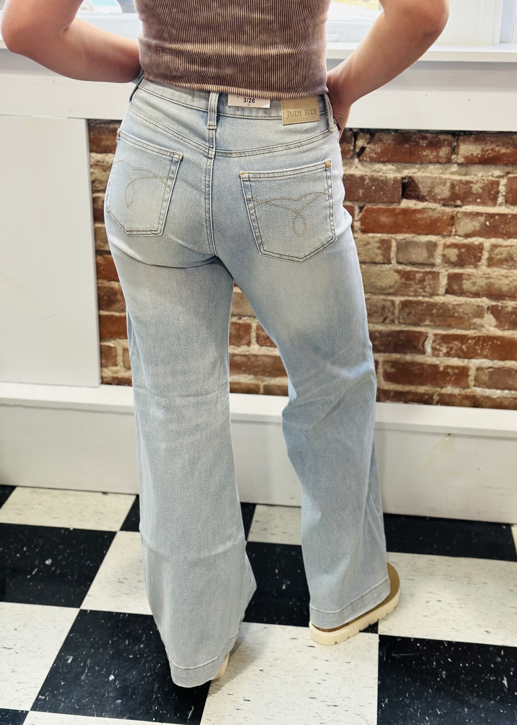 Judy Blue Take the Trip Wide Leg Jeans