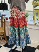 Bohera Kismet Patchplay Skirt in Blue Multi