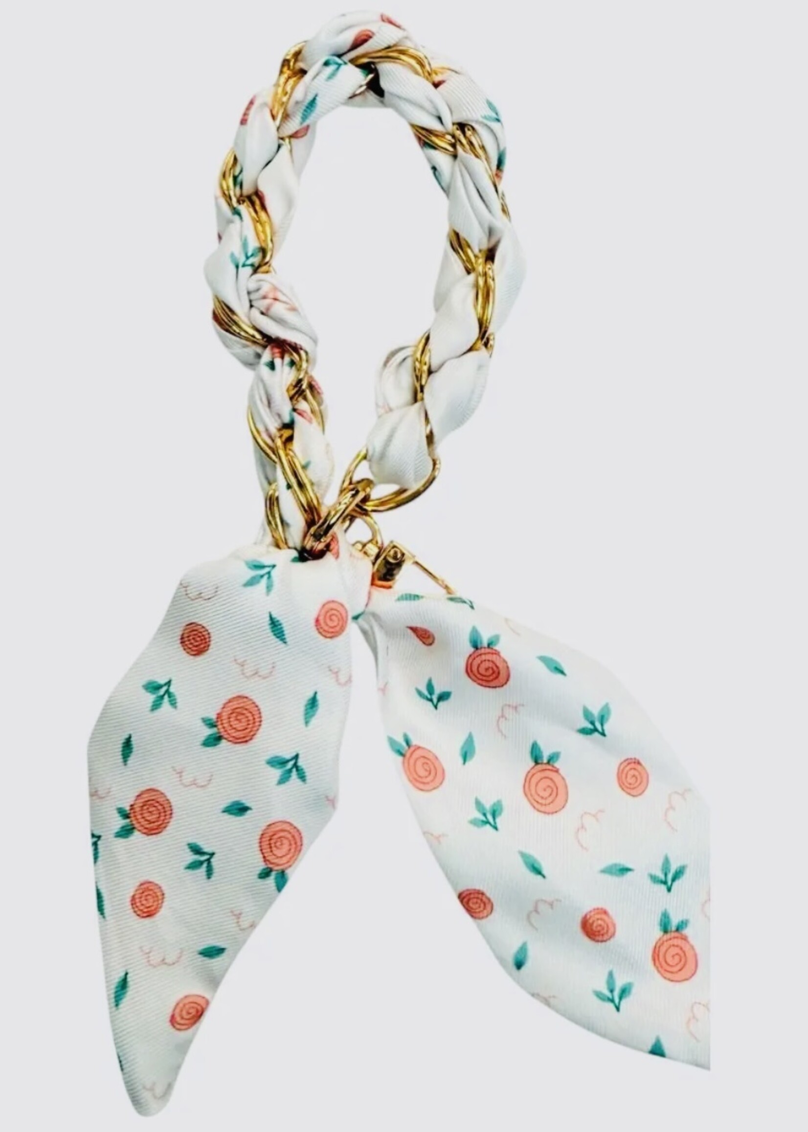 Petite Flower Silk Scarf Phone Wristlet/Bag Charm