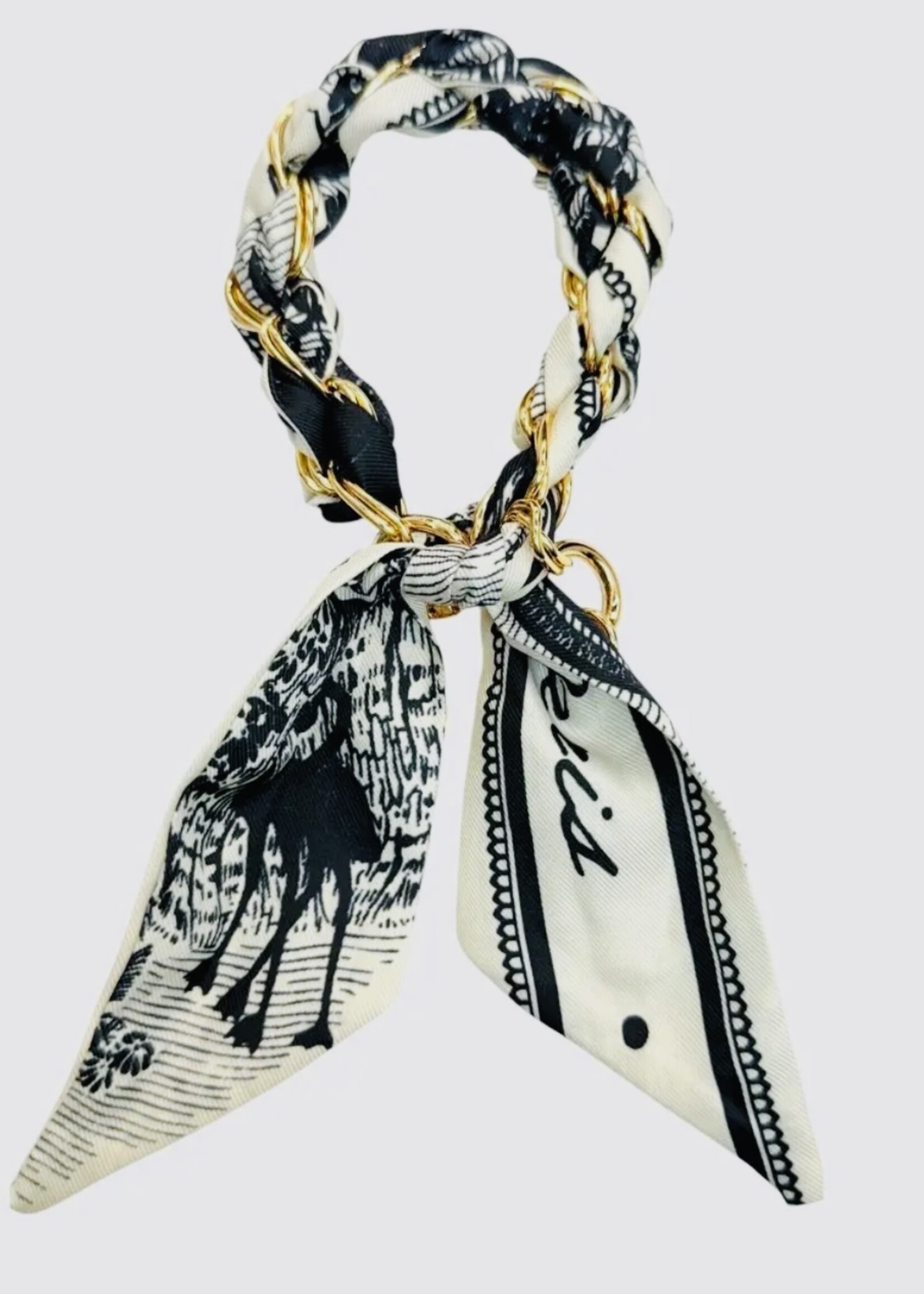 Vintage Paris Silk Scarf Phone Wristlet/Bag Charm