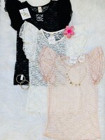 Baby Pink Sheer Lace Top