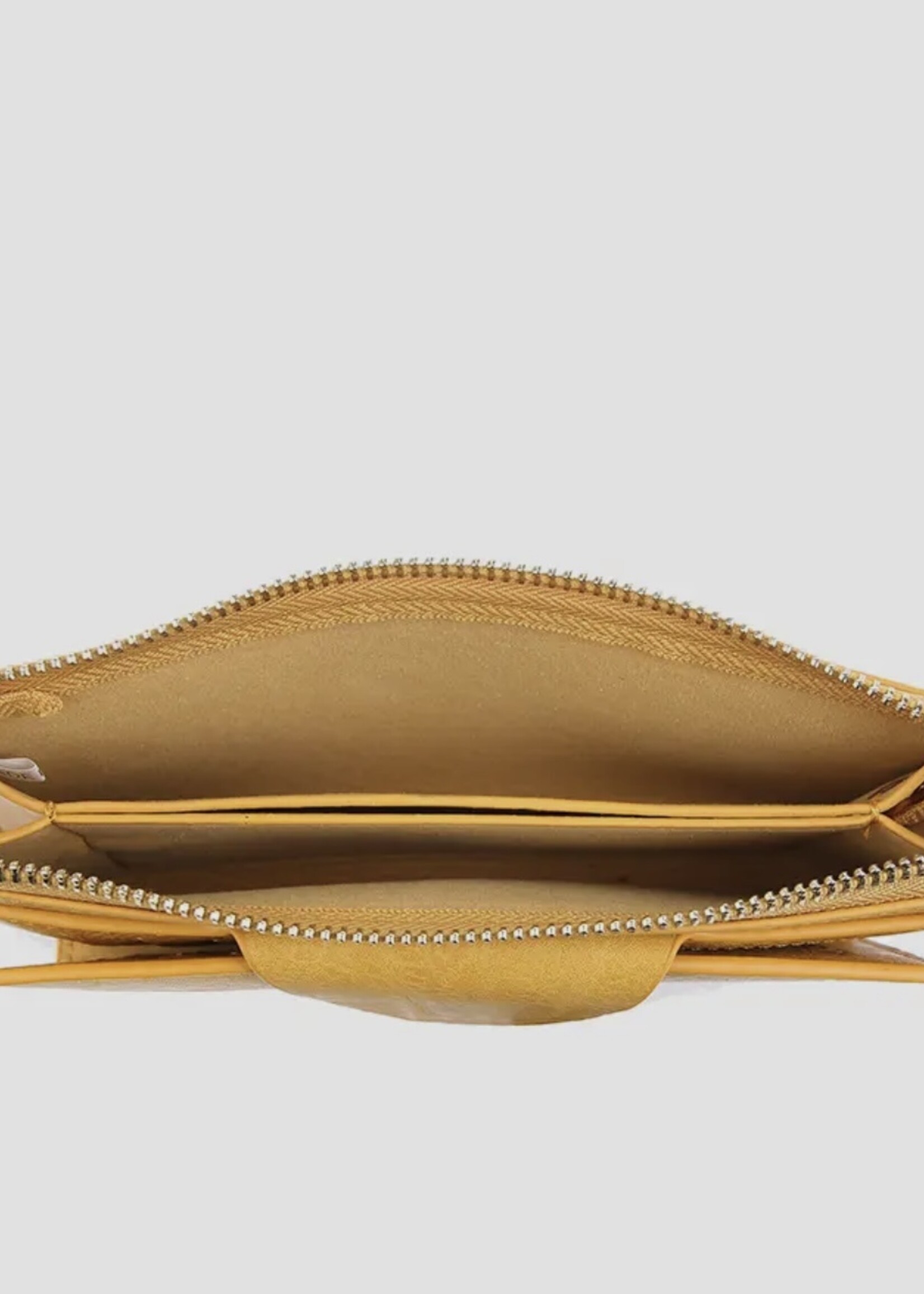 Jen & Co. Kyla Wallet in Mustard Leopard