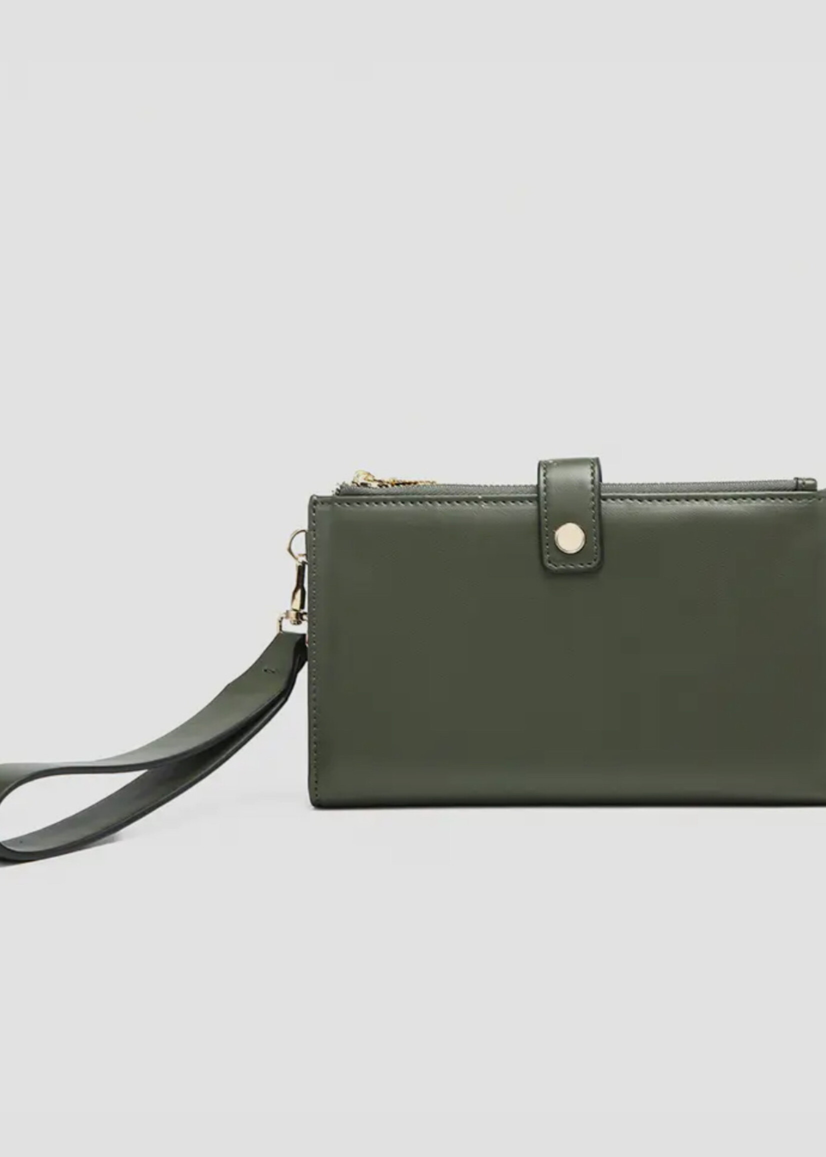 Jen & Co. Lark Wallet with Wristlet in Olive