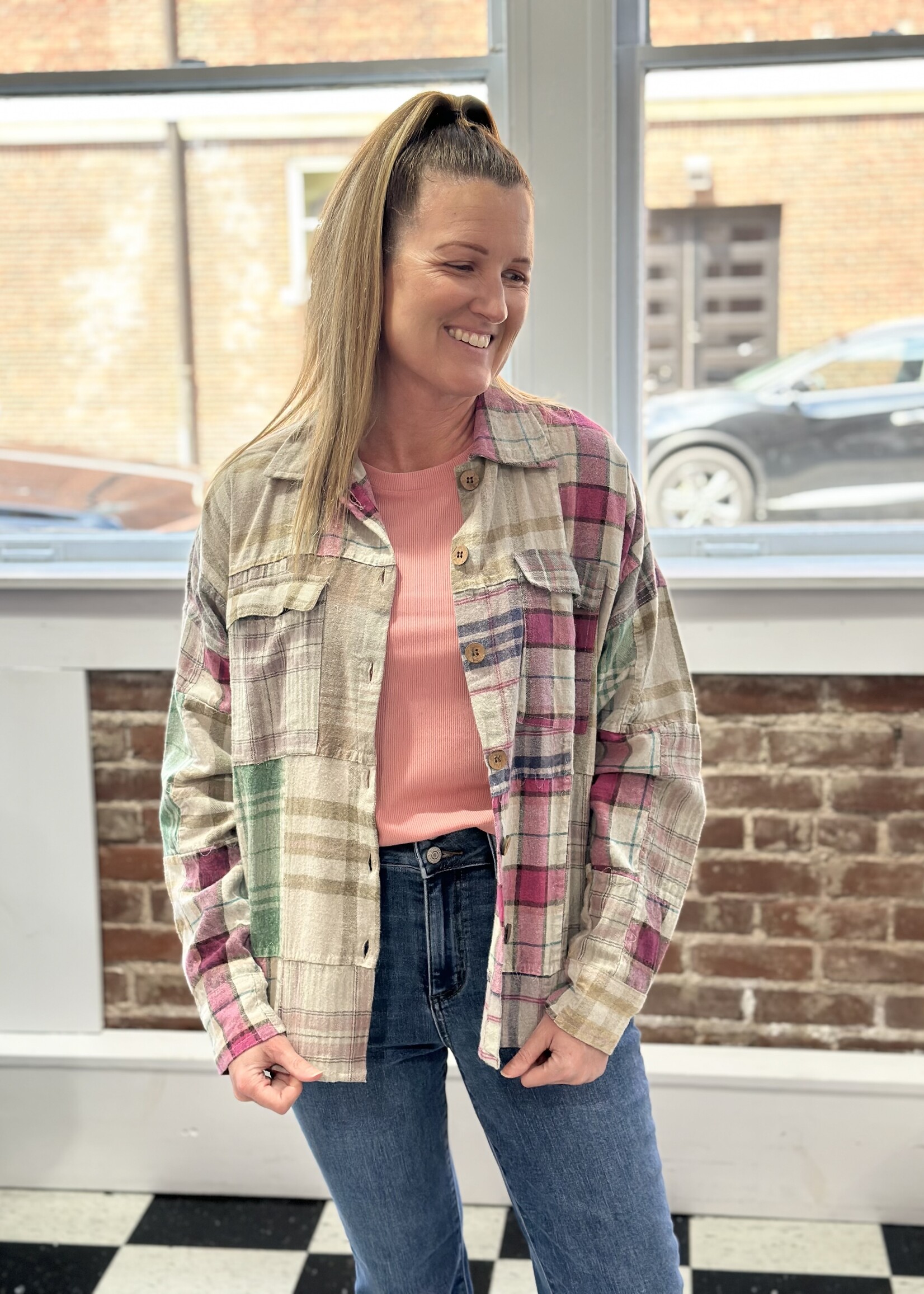 Bohera The Boone Plaid Petal Shacket