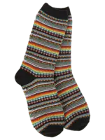 World's Softest Socks Weekend Crew Socks-Black Stripe
