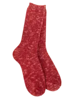 World's Softest Socks Ragg Crew Socks-Strawberry