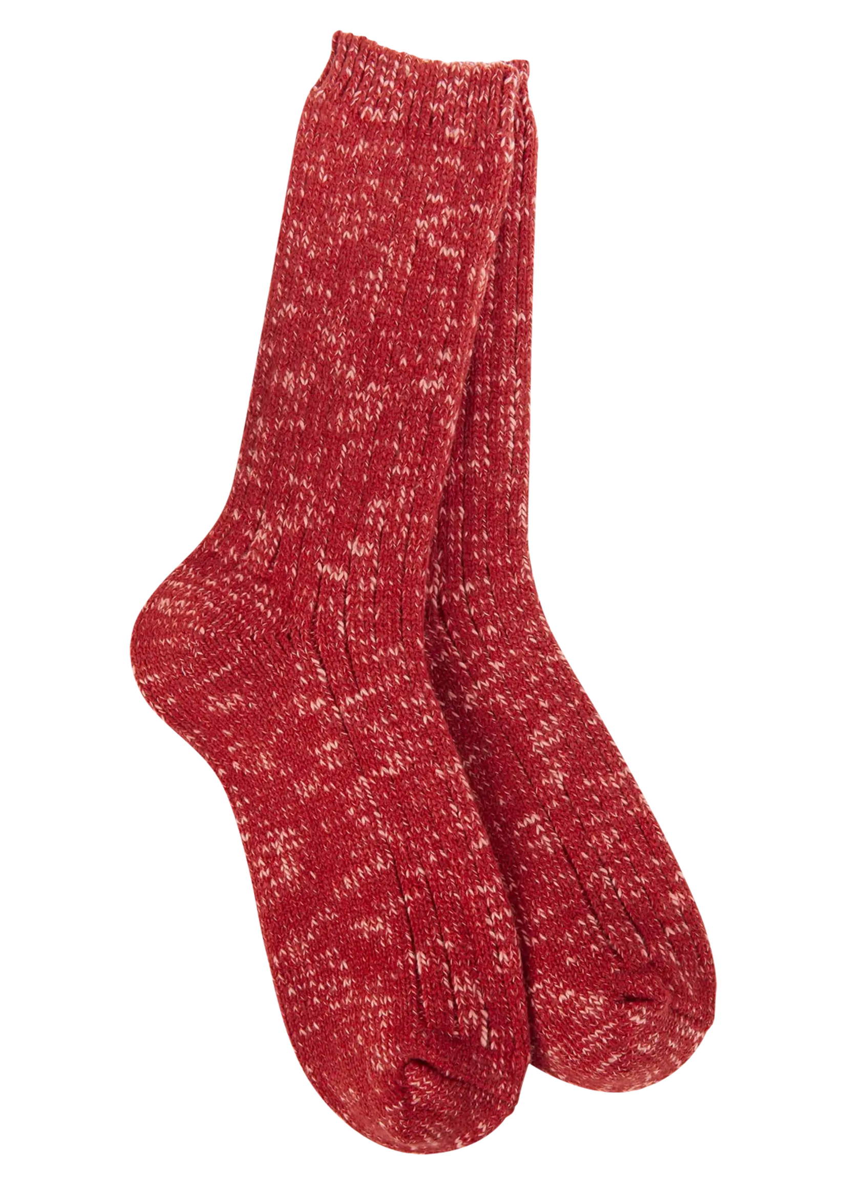 World's Softest Socks Ragg Crew Socks-Strawberry