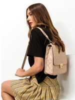 Jen & Co. The Halston Convertible Backpack in Greige