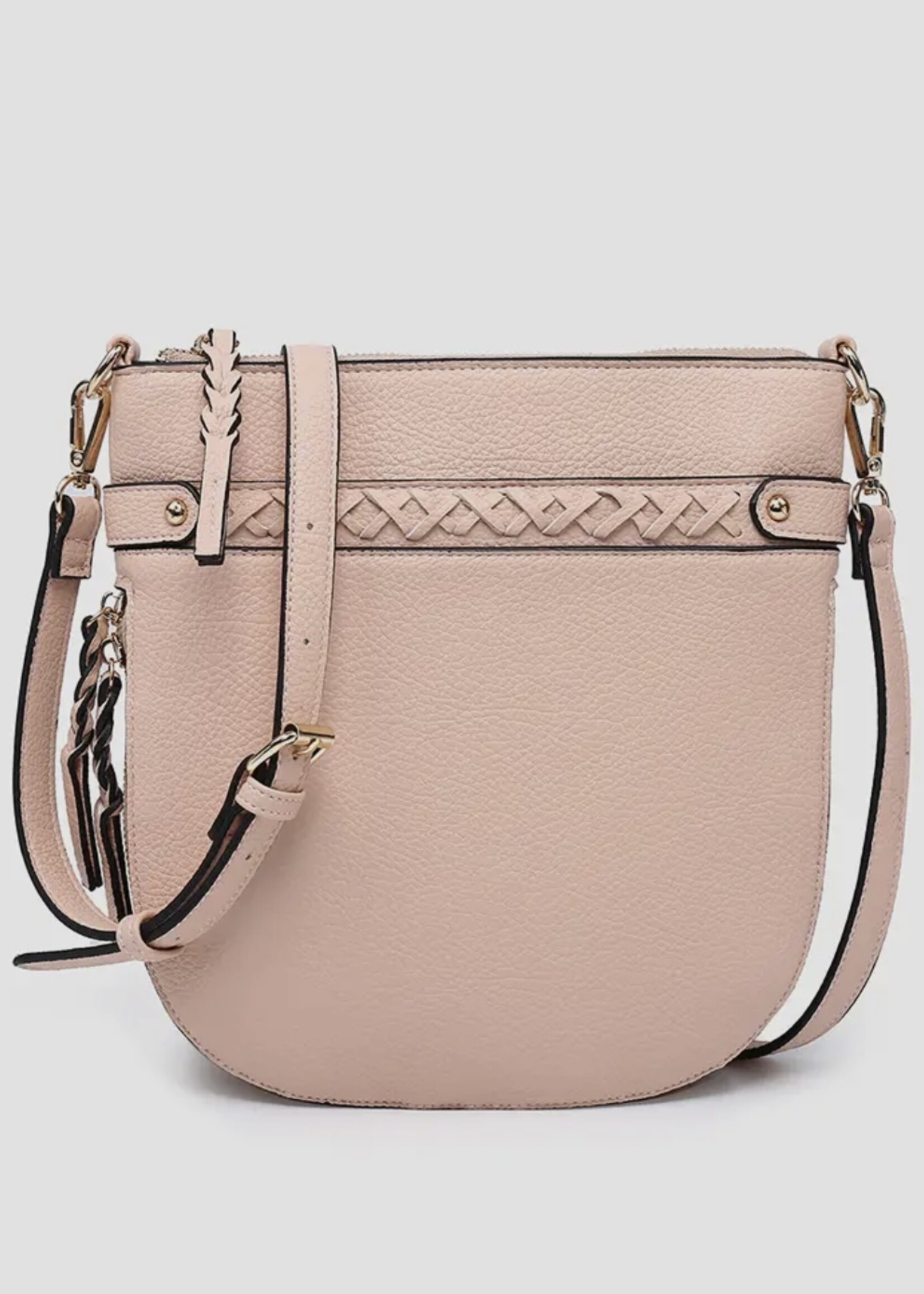 Jen & Co. Esther Whipstitch Crossbody in Light Pink