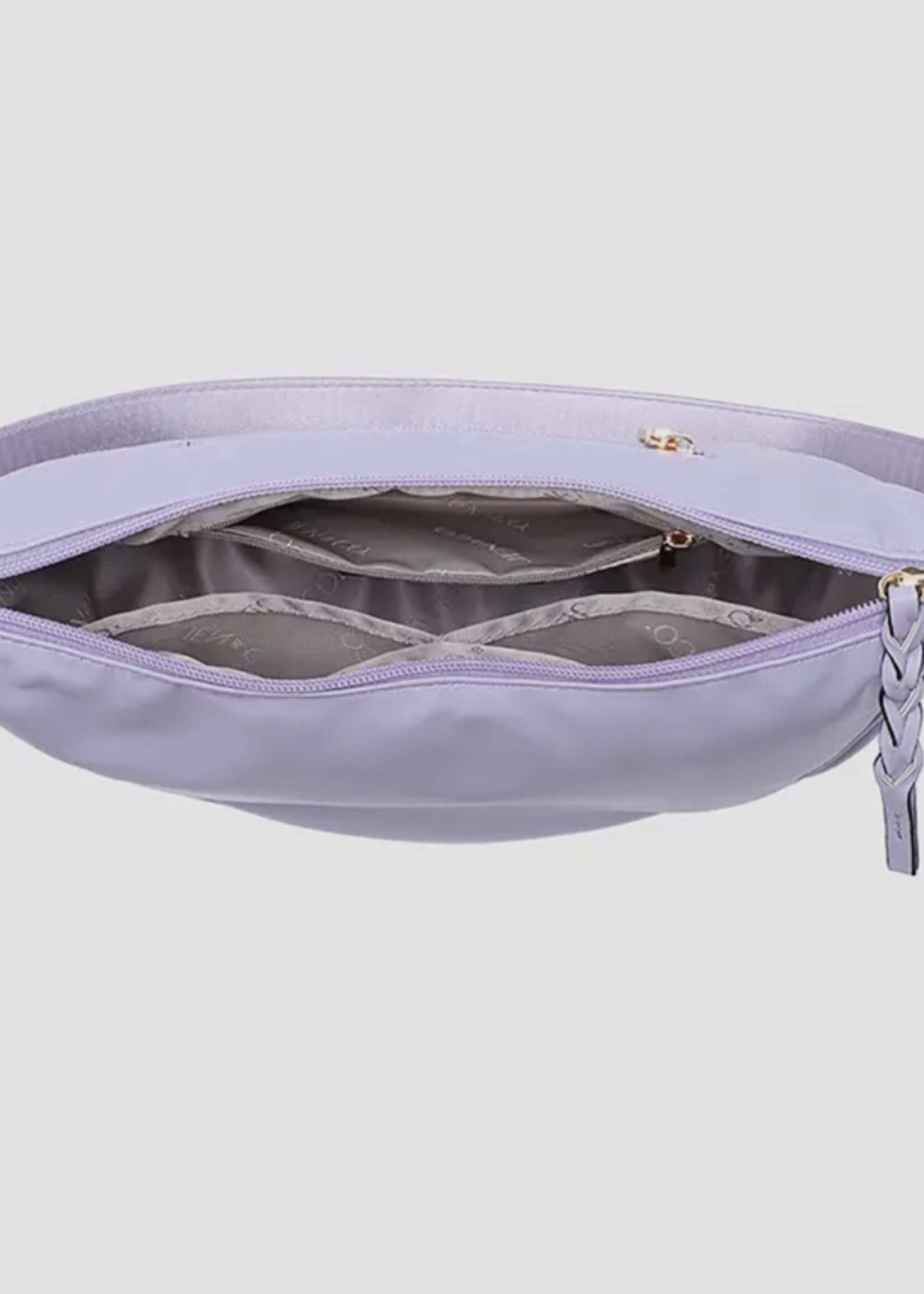 Jen & Co. The Rosalie Banana Sling Bag in Sage