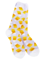 World's Softest Socks Candy Corn Cozy Crew Socks