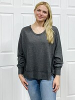 Andre by Unit Black Comfy Two Tone Thermal Pullover