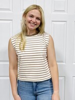 Eesome Mocha Striped Classic Tank