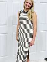 Blu Pepper Striped Tank Maxi
