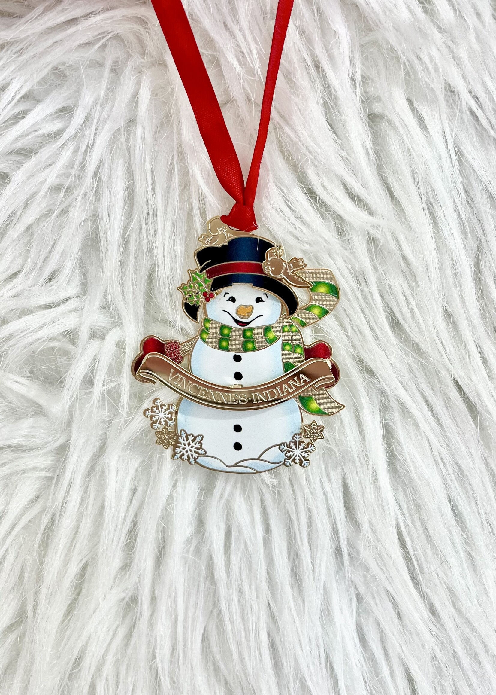 Vincennes, IN Snowman Ornament