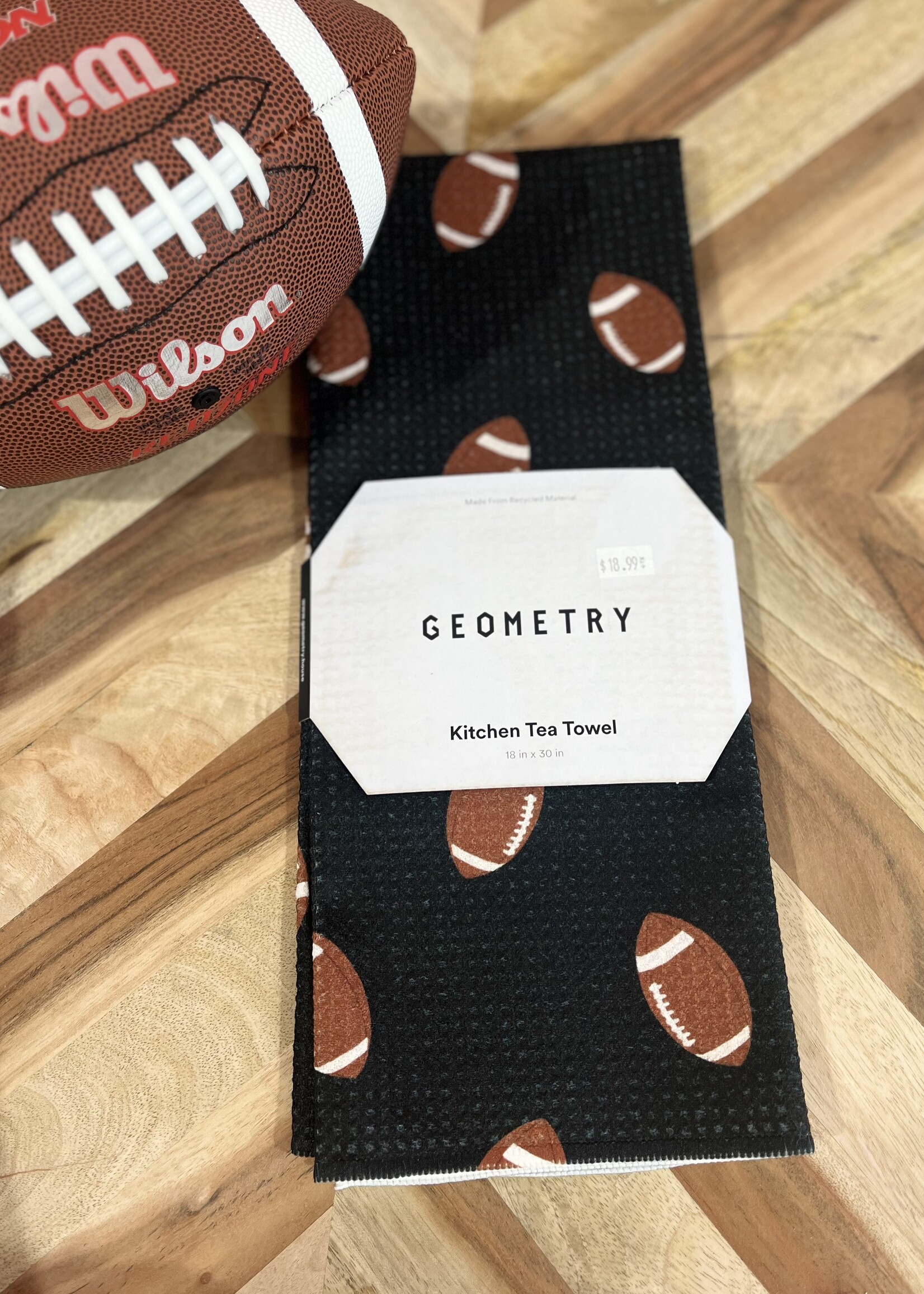Geometry Quarterback Tea Towel