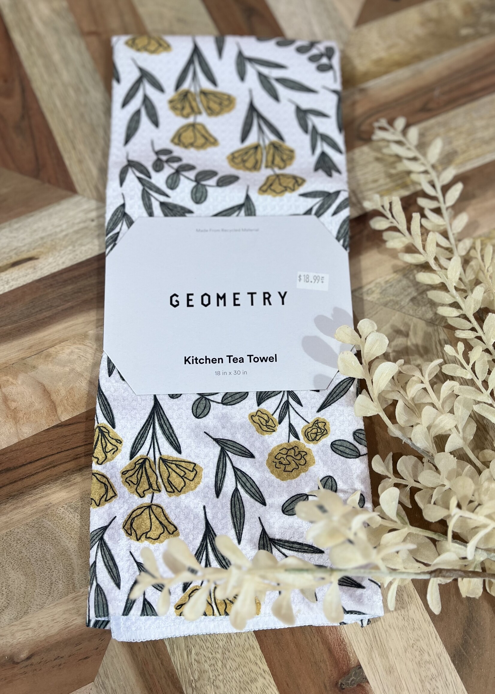 Geometry Geometry Yellow Charlotte Tea Towel