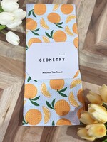 Geometry Sweet Orange Tea Towel