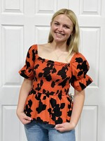 Bailey in Bold Peplum Top