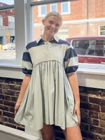 Eesome The Varsity Babydoll Block Dress