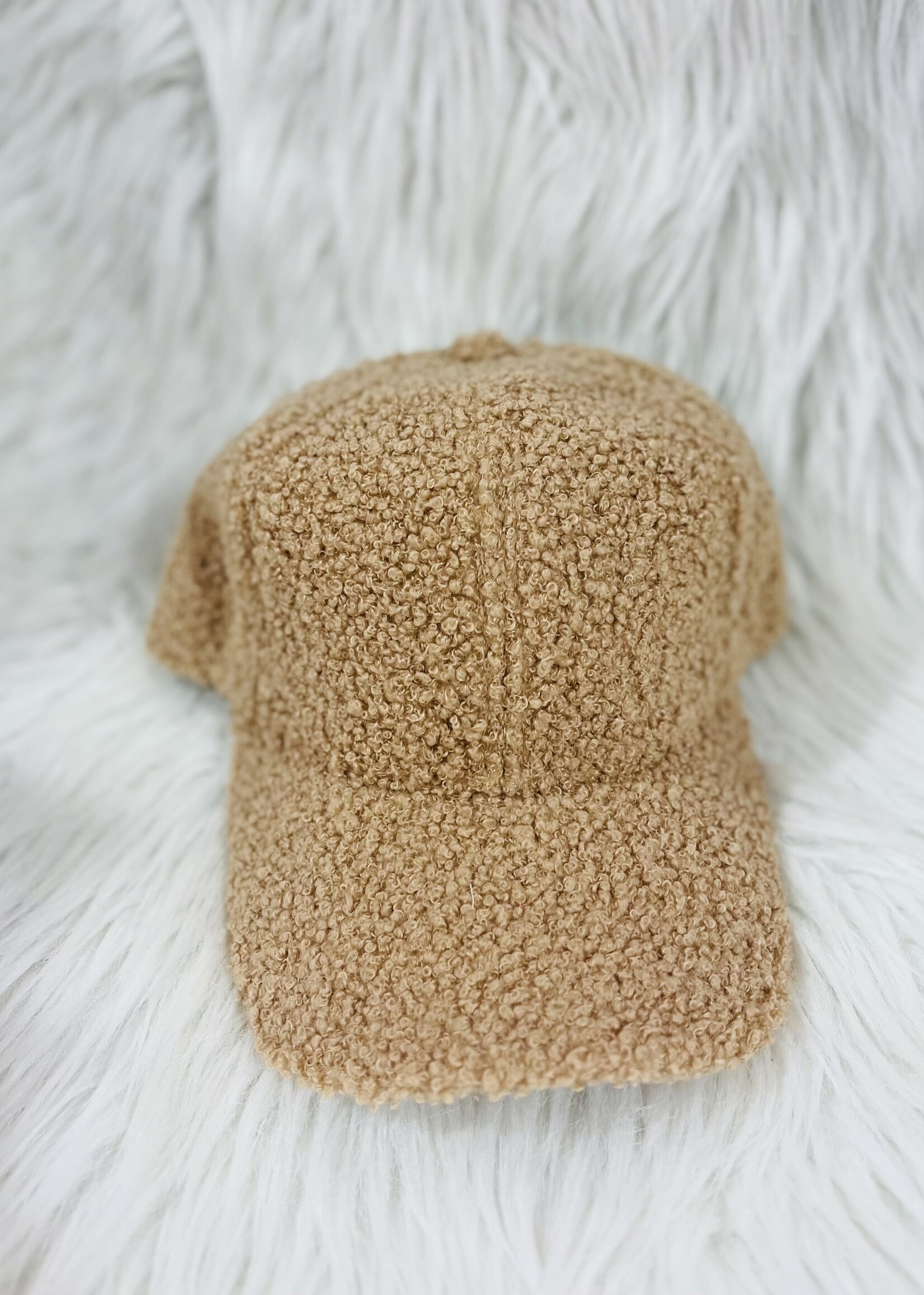 Southern Couture Tan Sherpa Ball Cap