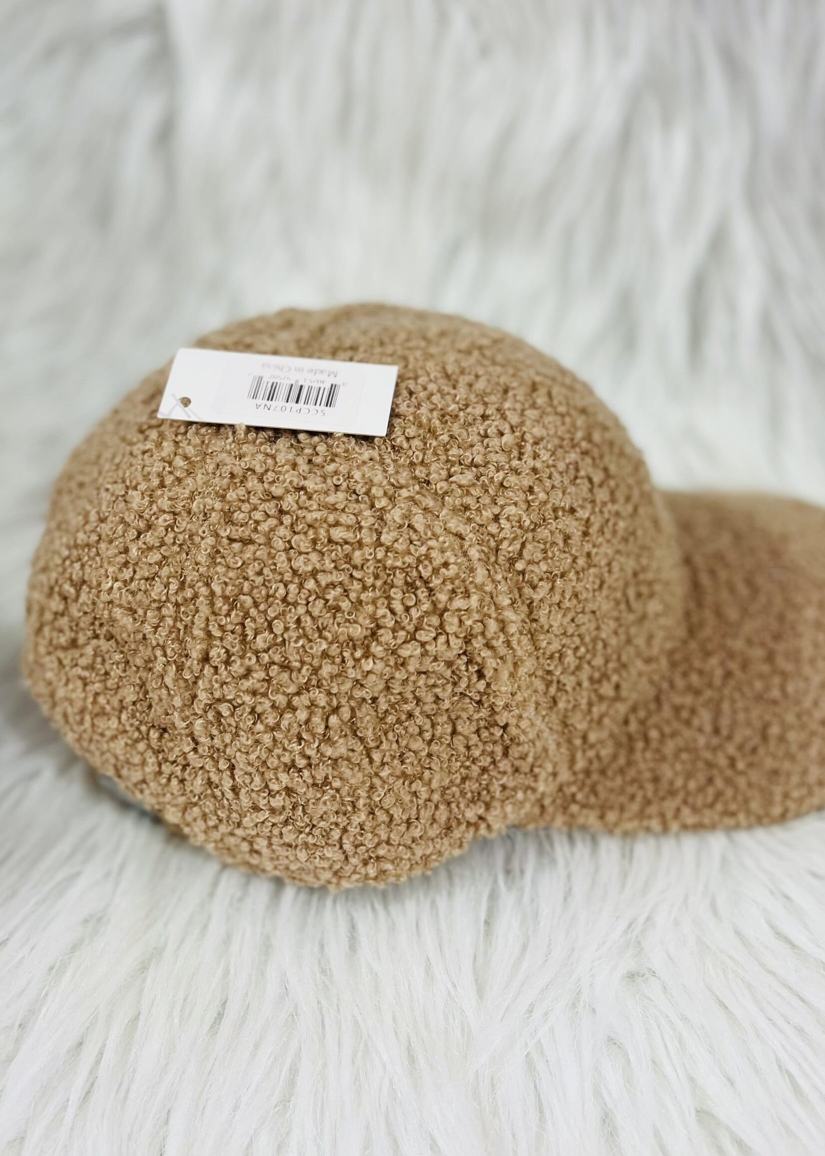 Southern Couture Tan Sherpa Ball Cap