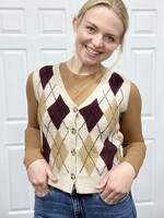Blu Pepper Fall Argyle Sweater Vest