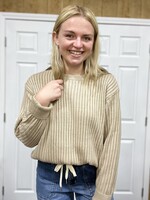 Zenana Two-Toned Curved Hem Sweater