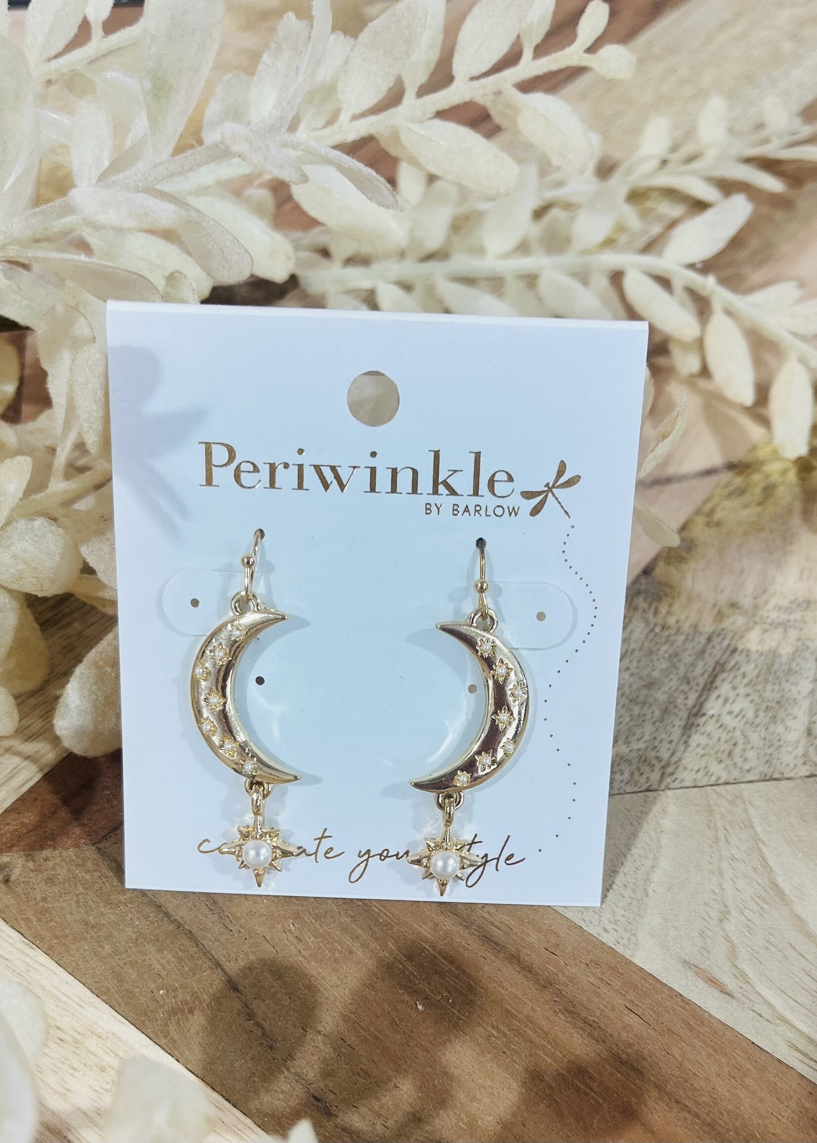 Periwinkle Moon Dangle Earrings