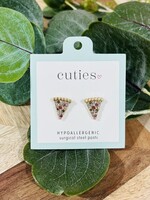 Periwinkle Pizza Sparkle Studs